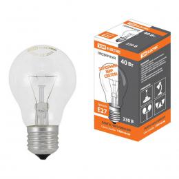 Изображение продукта Лампа накаливания TDM Electric E27 40W прозрачная SQ0332-0035 